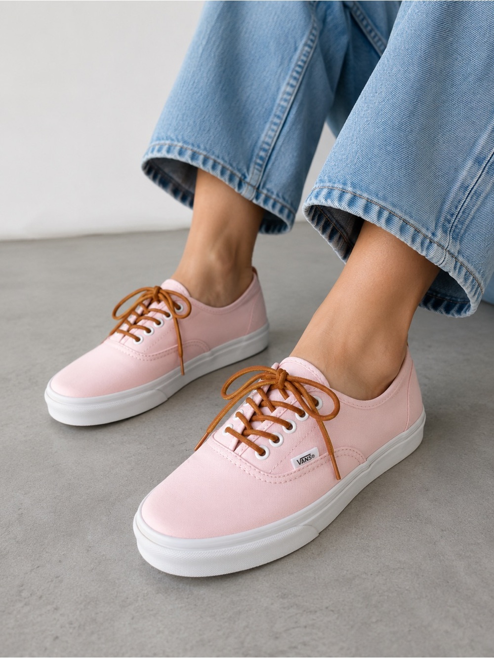 Vans Authentic Light Pink Canvas Sneakers Women’s 7.5 Mens 6